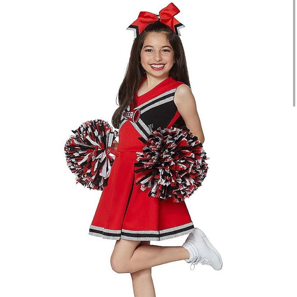 Kids Cheerleader Costume (Red and Black)